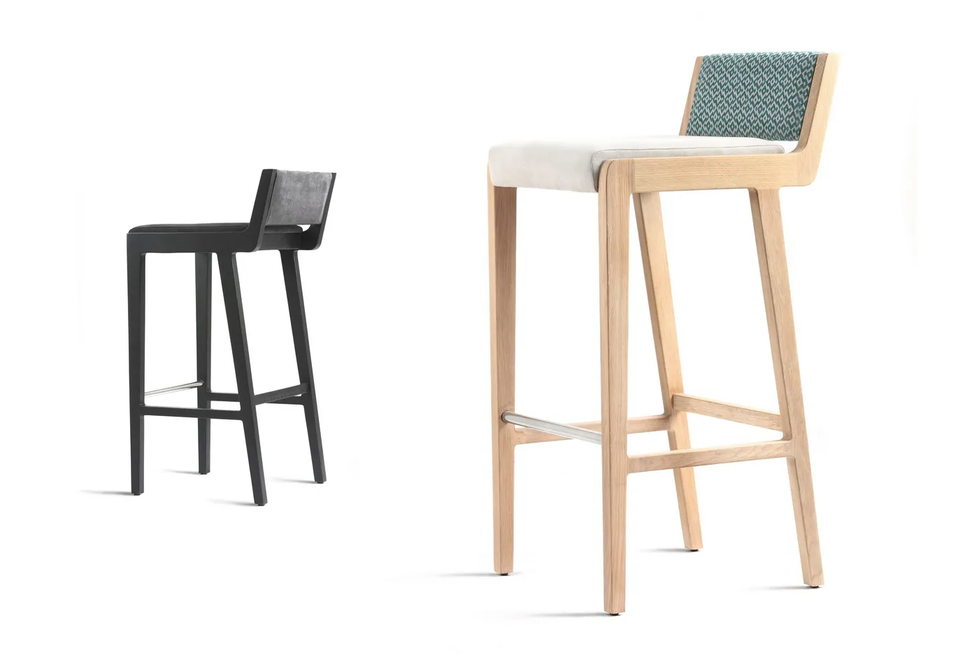 Profesionalna fotografija barske stolice modernog dizajna za katalog nameštaja